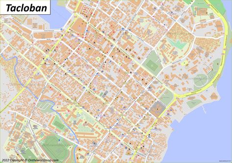 downtown tacloban city map|Detailed Road Map of Tacloban City .